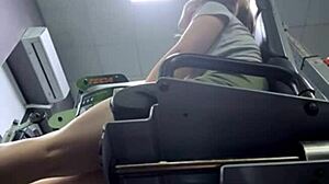 can this young gym teen squirt extreme outdoors or what!