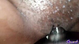 Close-Up Tight Pussy Pounding Ends in Gushing Creampie Detail