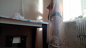 I CAUGHT STEPMOM HIDING!! CURTAIN MASTURBATION TO FLYING ORGASM!