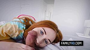 Busty REDHEAD STEPDAD FOOTJOB From Scarlet Skies