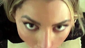 wanna see this petite blonde latina's natural tits jump during sloppy pov blowjob rimjob and cum swallow?
