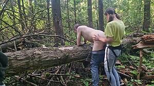 whoa, anastasia the mistress pegs sissy sasha's ass outdoors with her strapon hard!