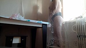 I CAUGHT STEPMOM HIDING!! CURTAIN MASTURBATION TO FLYING ORGASM!