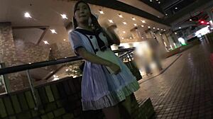 Cute Japanese Schoolgirl Cosplayer's Secret Huge Tits Underwear Tease