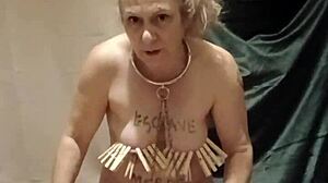french slave maid bound chained pissed on and indoctrinated with toys in 2025 outdoor bdsm session