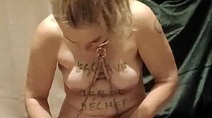 french slave maid bound chained pissed on and indoctrinated with toys in 2025 outdoor bdsm session