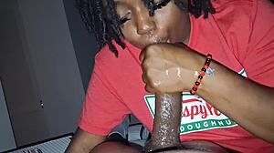Krispy Kreme Girl Begs for Cum Glaze on Donuts?