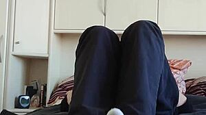 My White Sneaker Socks Foot Fetish Chubby Tease!