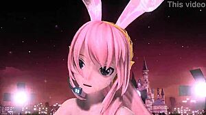 Hatsune Miku Bunny Nude Pomp Tease!