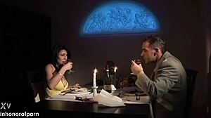 Romantic dinner sparks perfect anal fuck with wet pussy and lingerie tease
