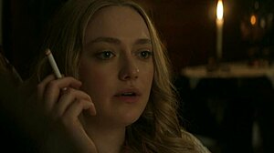 Police Captain Exposes Cock to Blonde Dakota Fanning at Department