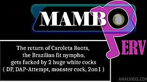 fit brazilian nympho caroleta roots takes double huge cocks dp