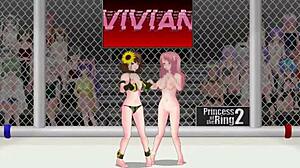 princess of the ring 2: lena battles vivian in fierce lesbian street wrestling