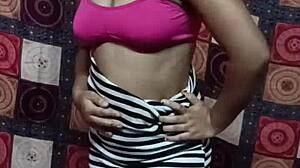 Wife Dances Seductively Then Fingers Pussy Teasing Her Watching Husband