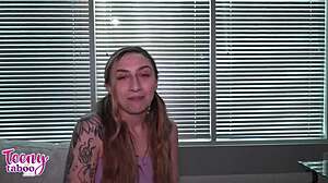 Student Nina Tanned Brunette Pierced Nipples Fucks Missionary Doggystyle Creampie