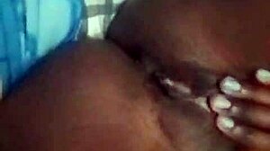 Ebony Squirts Gushers on Hospital Bed from Cucumber