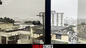 brazilian goth babe orgasms wildly on huge cock!