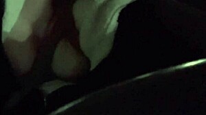italian milf artemisia flashes huge tits while driving
