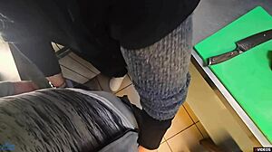 fucked the cook at work... cum in panties!