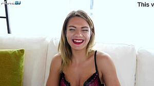 Pure BJ: Pretty Lara West Swallows That Huge Cock Deep!