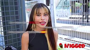 colombian teen begs papi to nail her outdoors hard