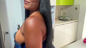 Stepfather Pounds Stepdaughter's Big Pussy Hard, Explodes Cum On Tits