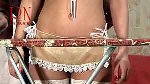 Maid Regina Noir's Ironing Turns Into Ripped Clothes Tease!