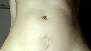 close-up homemade asian couple fucks to juicy creampie finish