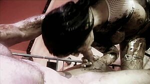 Messy Chocolate Cum Covered Titty Fuck