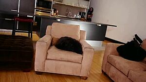 Jenevieve Hexx and Vinyl Vixon swap cum from big dick blowjob