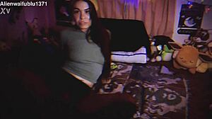 Petite Exotic Twerks Teases Red Pantyhose Tattoo