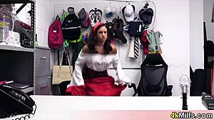 Caught this gypsy milf shoplifter ready for backroom rough fuck?