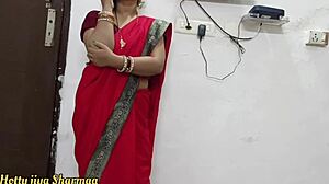 seductive indian housewife tempts painter for secret home fuck