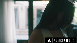 omg lulu chu that petite taboo voyeur teen caught stroking her wet pussy peeking at dilf neighbor 😈🔥👀
