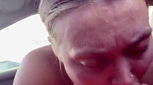Driving blowjob sparks wild masturbation frenzy