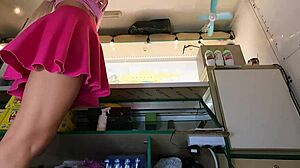 Naughty Skirt Babe's Sexy Pussy Caught On Hidden Work Cam Upskirt