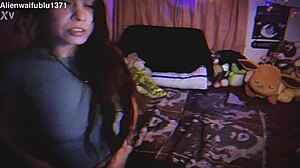 Petite Exotic Twerks Teases Red Pantyhose Tattoo