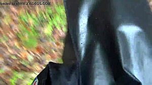Bella's Shiny Latex Riding Ass Boots Fetish Outdoors