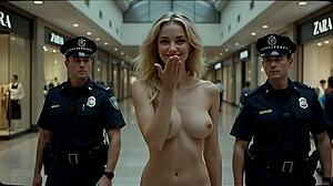 monica's ai-created nude public fotoshooting outdoors exposed