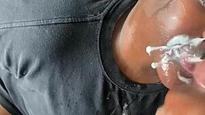 pretty goth with long hair begs for sloppy facial on big dick!