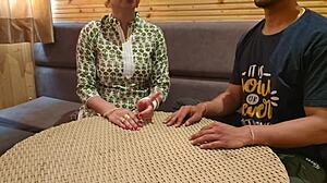 Stepmom's tight pussy lost in steamy card game fuck
