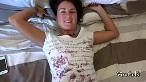 cum on camilla moon's pretty face in homemade pov