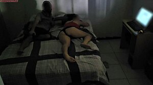 brazilian milf mommy shares bed rough sex bedroom