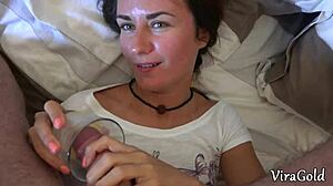 cum on camilla moon's pretty face in homemade pov