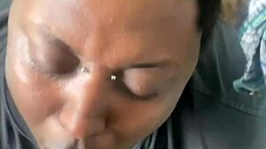 pretty goth with long hair begs for sloppy facial on big dick!