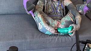 BTS Threesome: Tattooed Star DAP'd by Huge Black Cocks!