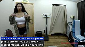 angel santana spreads for first intense gyno exam