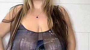 big natural saggy tits in my favorite see-through tube top
