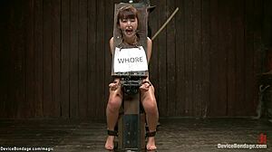 bound japanese slave gags on deepthroat while whipped rough?