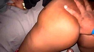 Brea flaunts her massive phat chocolate ass cheeks everywhere